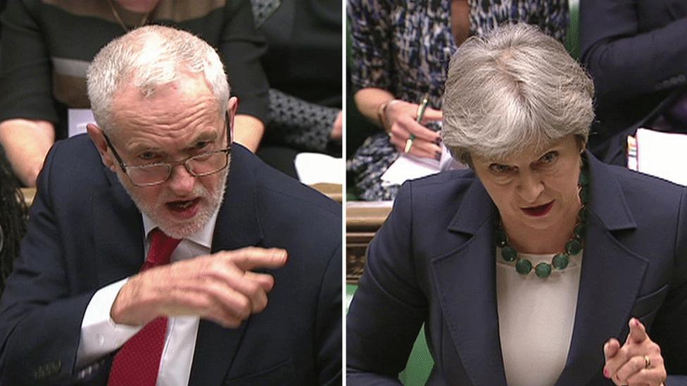 Jeremy Corbyn and Theresa May