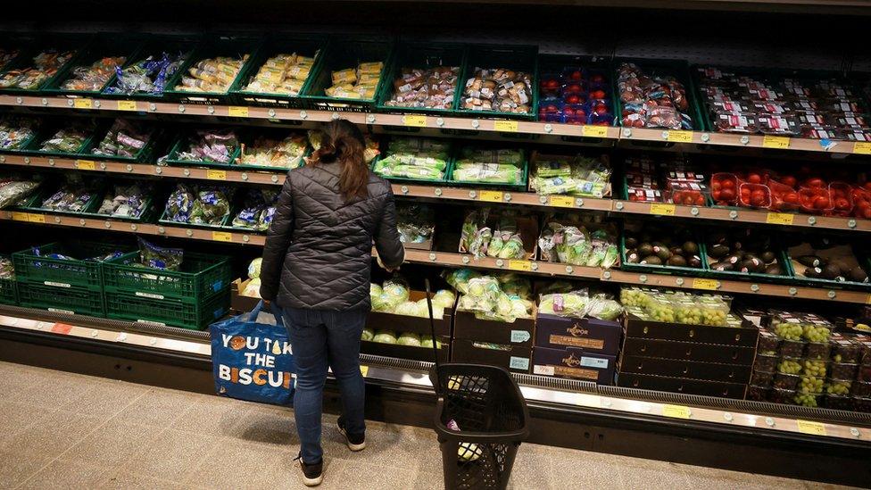 Woman in supermarket