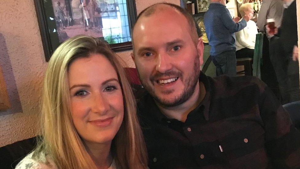 Rachael Bland with her husband Steve