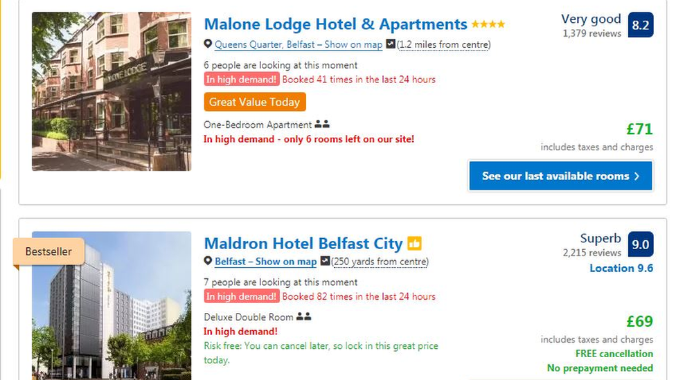 Which? claims the website is still falsely representing the popularity of rooms