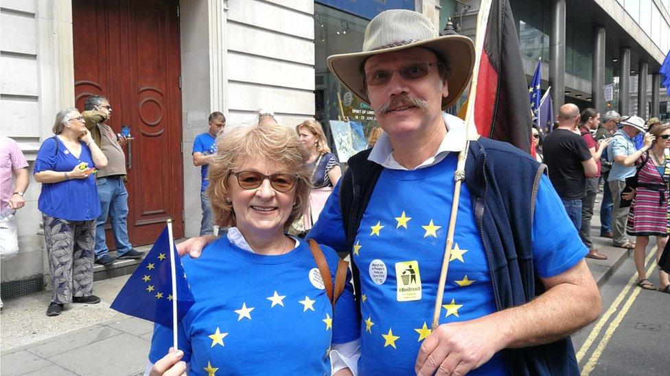 NHS doctor Horst-Dieter Haas, from Germany (right) with his wife, Lesley (left).