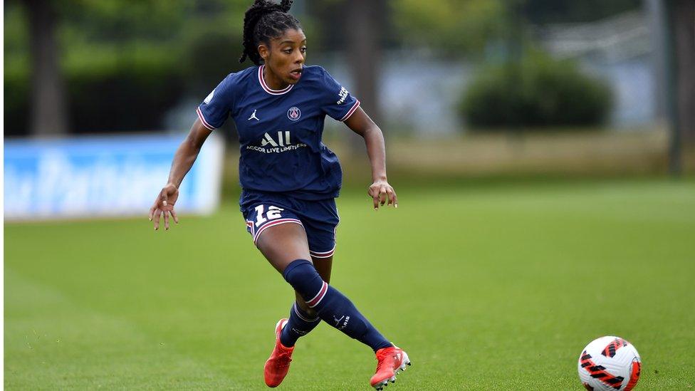 Ashley Lawrence playing for PSG