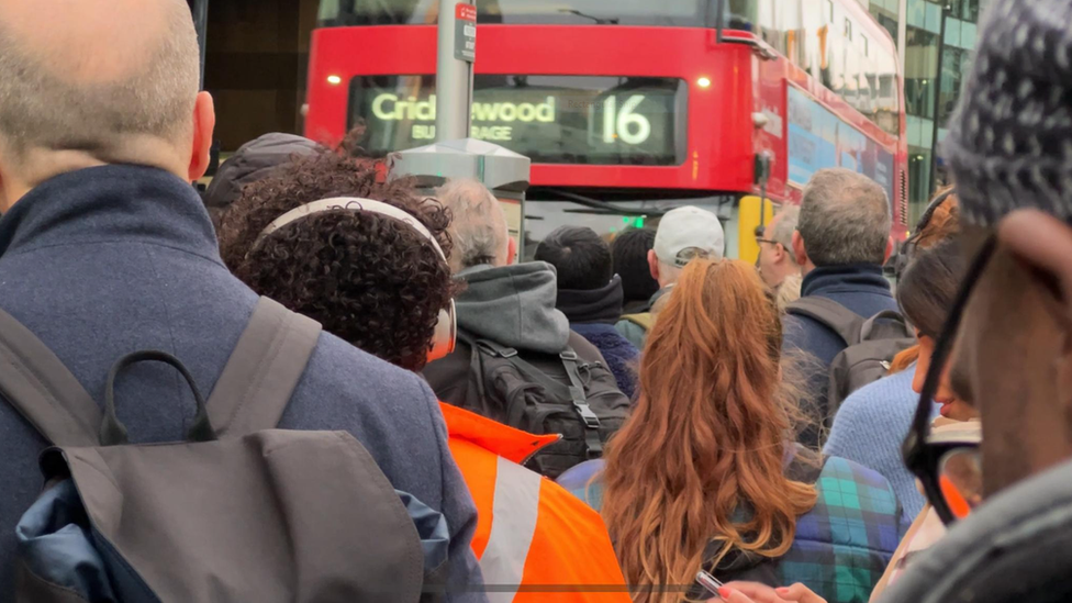 Number 16 bus outside Victoria