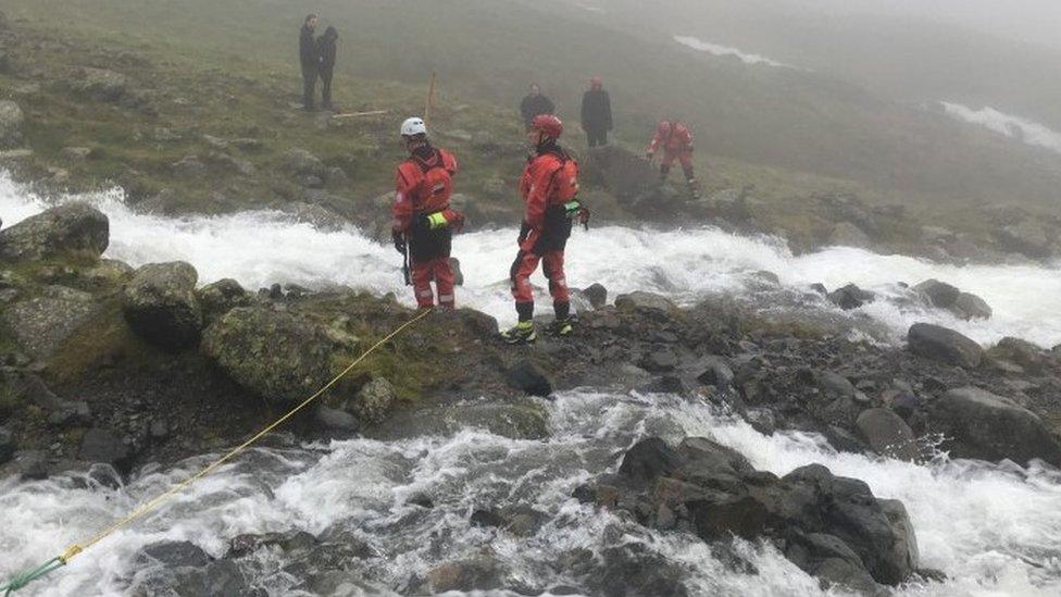 Rescue at Lingmell Gill