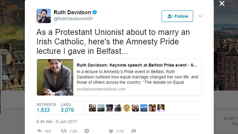 Ruth Davidson tweet