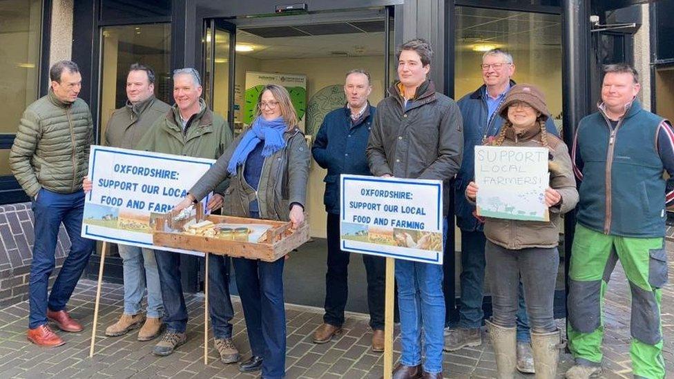 Farmers protesting