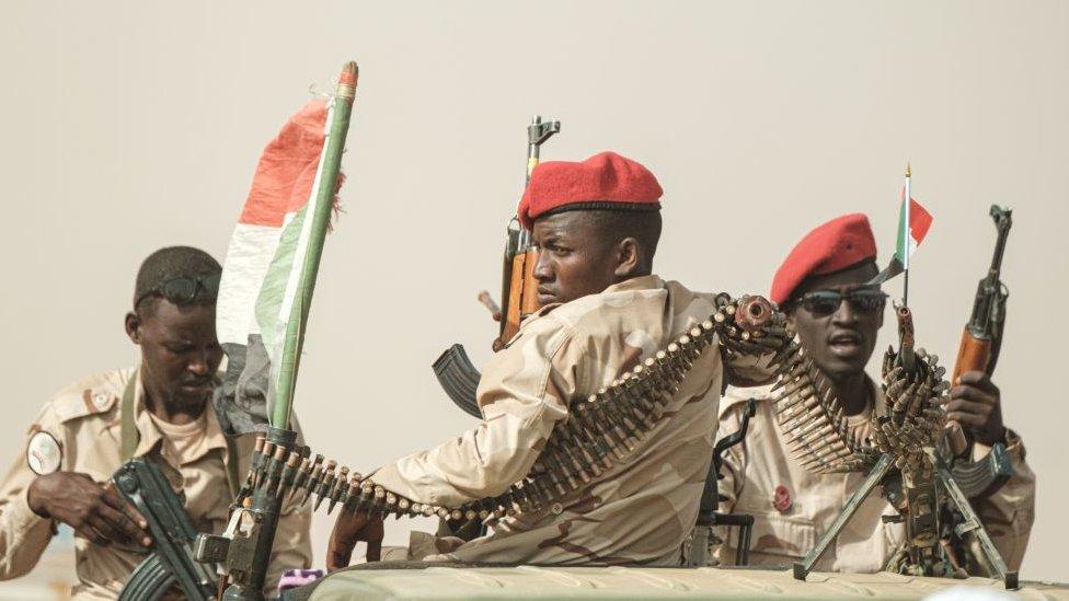 Members of the Rapid Support Forces (RSF) paramilitaries pictured in 2019