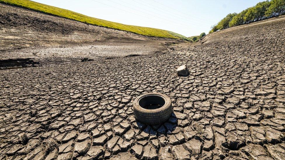 Dried up reservoir