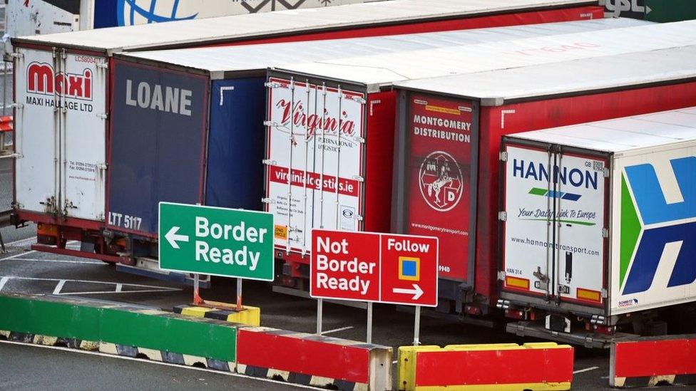 Signage at Holyhead port in Anglesey