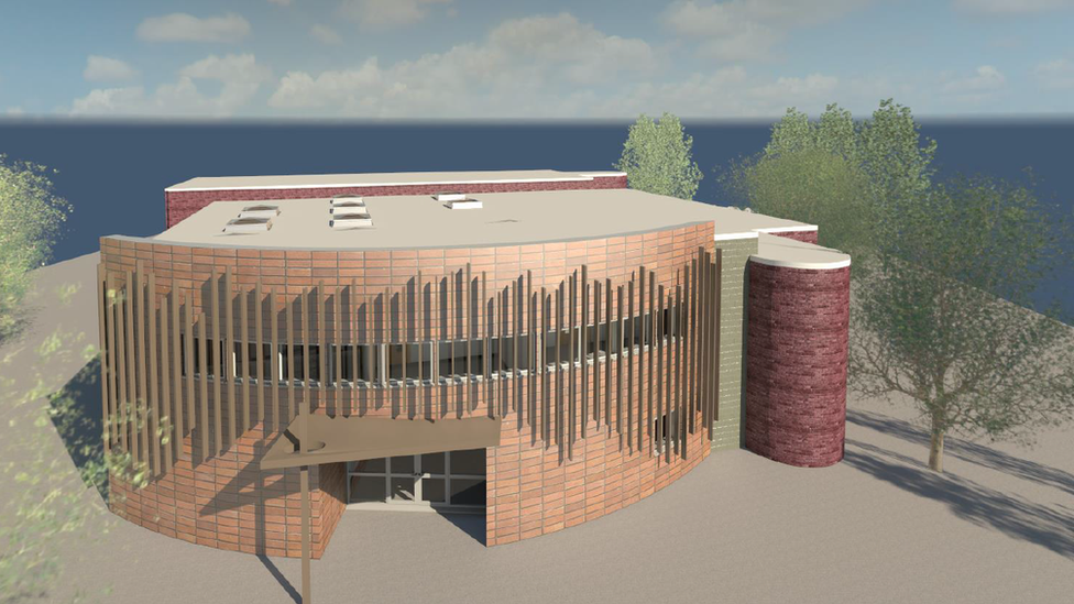 Artist's impression of new Wrexham police station