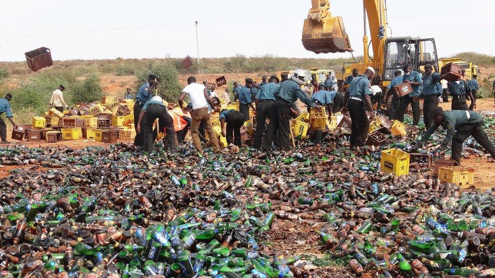 Police destroy alcohol