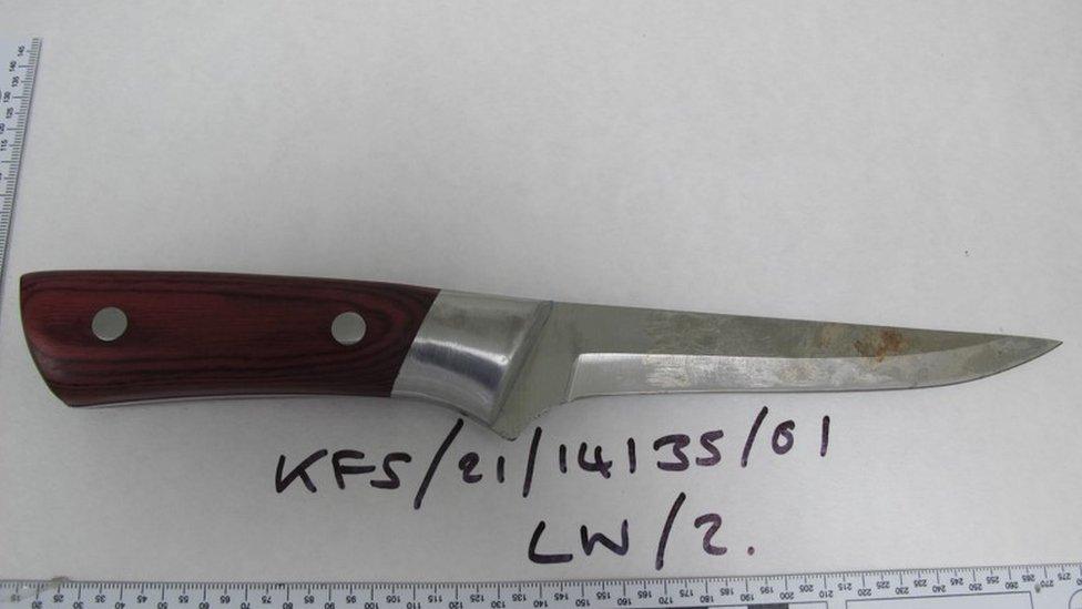 Knife used in attack