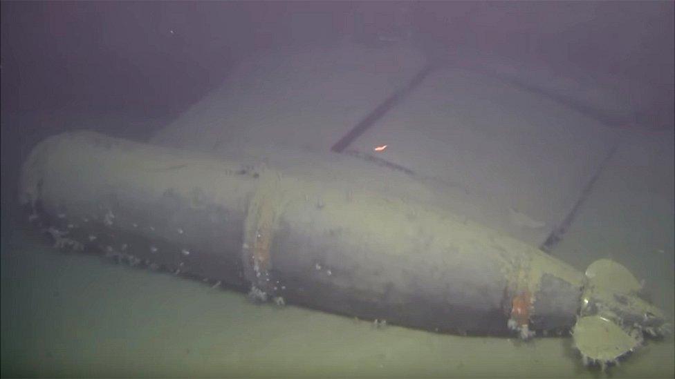 Komsomolets wreckage, filmed by ROV