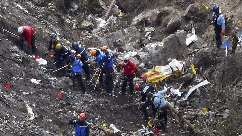 Flight debris in the French Alps