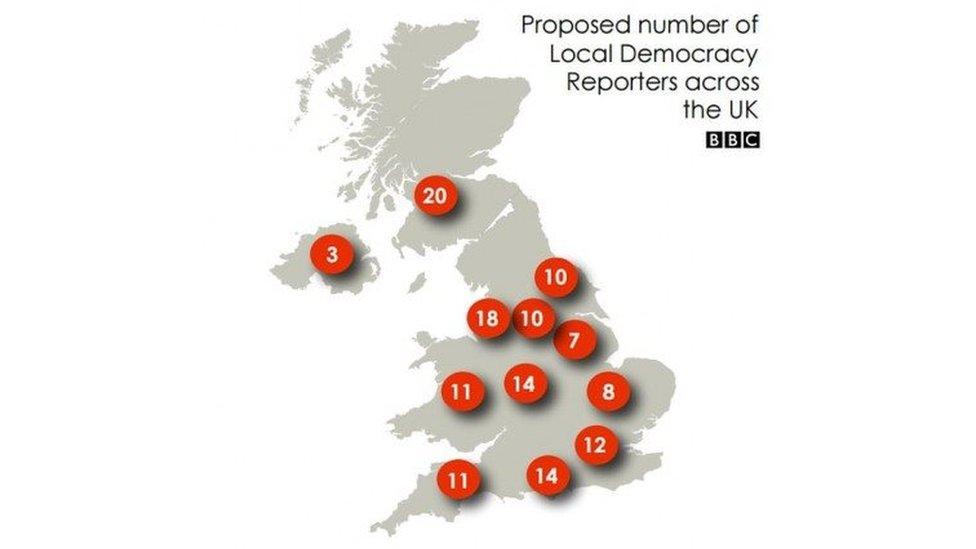 Map of reporters