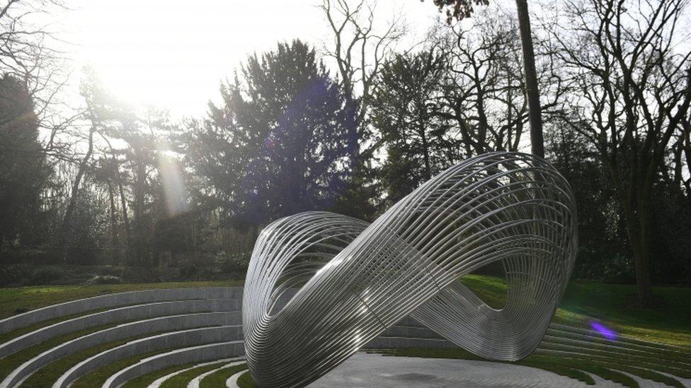 The memorial dedicated to victims of the 2015 terror attacks in Tunisia at Cannon Hill park, Birmingham