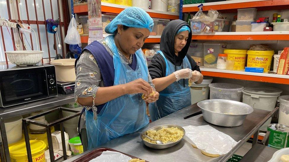 Workers at Rangolee Sweet Centre