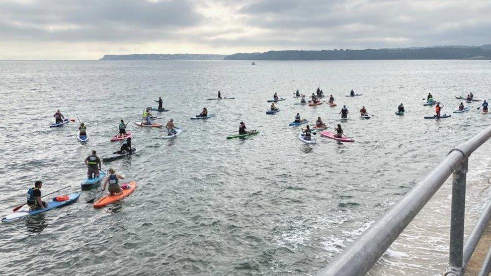 Paddleboarders