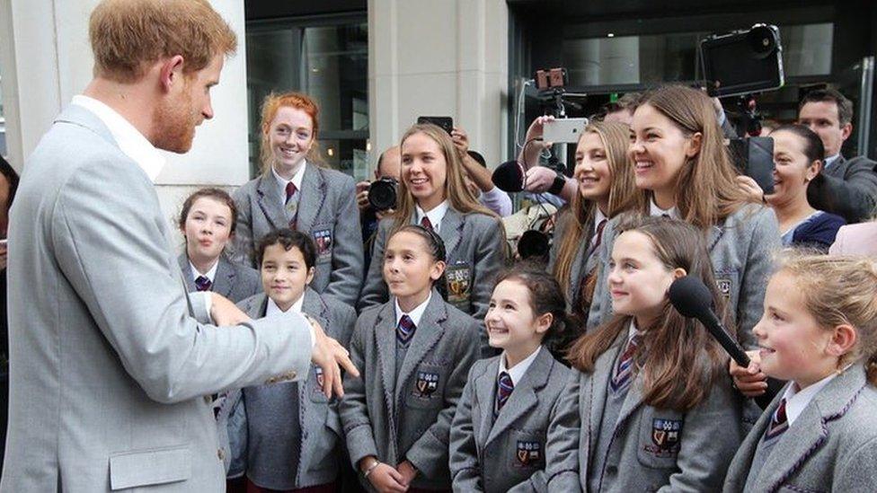 Meeting a real prince: school children on a day to remember at the Mac