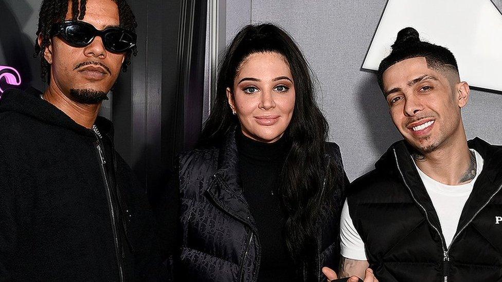 Fazer, Tulisa and Dappy from N Dubz