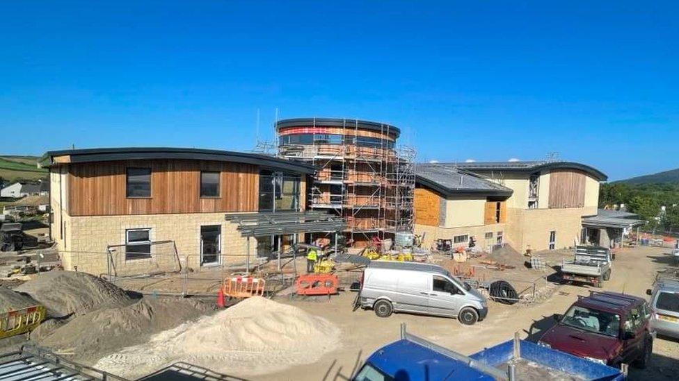 Braddan Roundhouse under construction