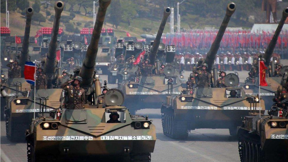 Military parade in North Korea