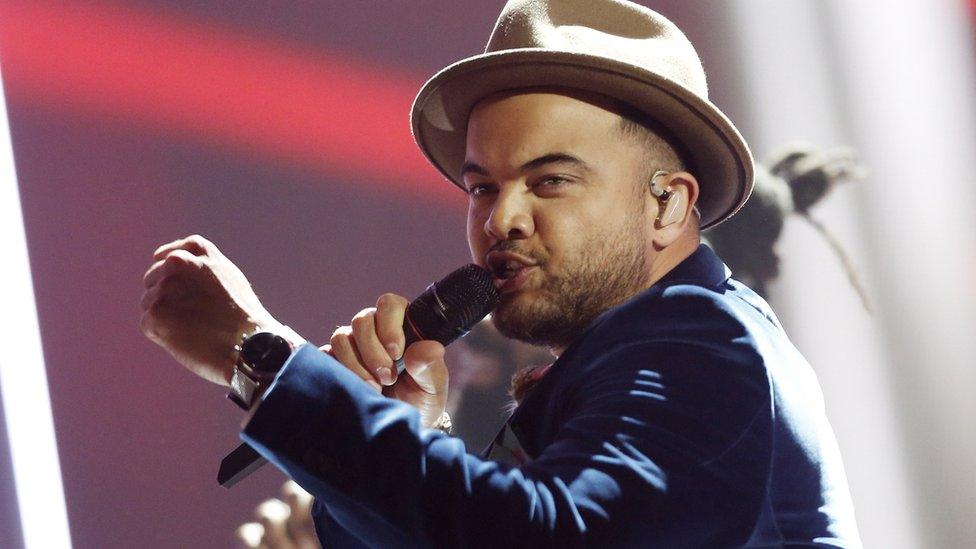 Australian singer Guy Sebastian performs for 2015 Eurovision