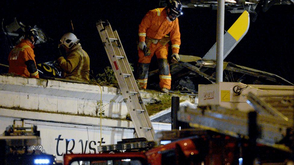 Emergency services at the Clutha bar