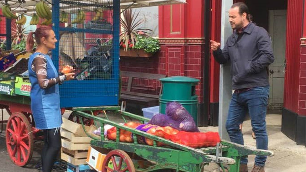 EastEnders stars, including Danny Dyer who plays Mick Carter (right), have returned to filming