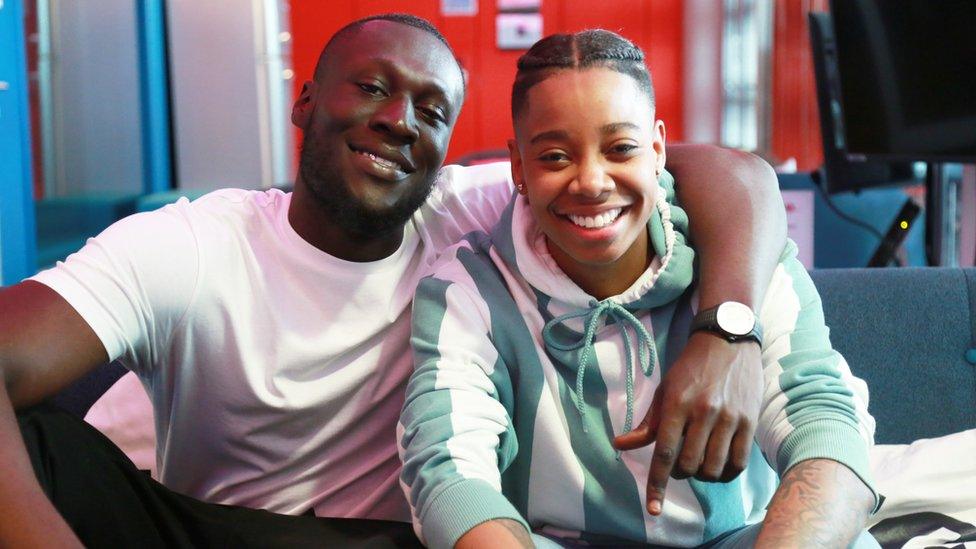 Stormzy with BBC Radio 1Xtra's Dotty