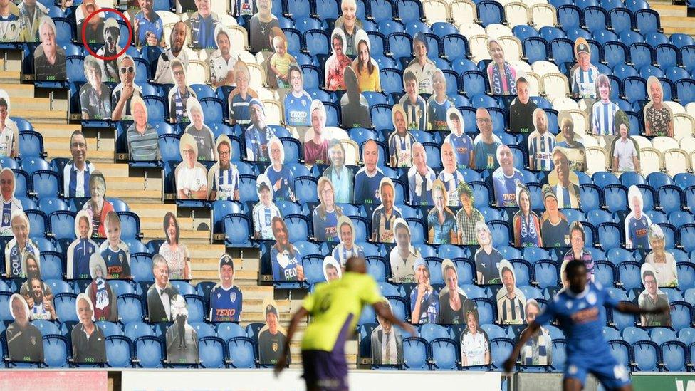 Virtual fans at match