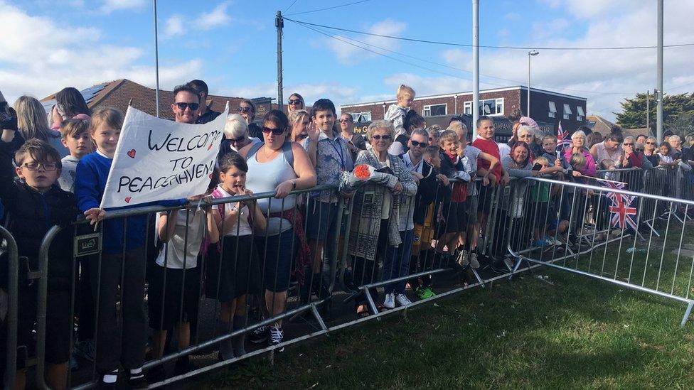 Crowds in Peacehaven