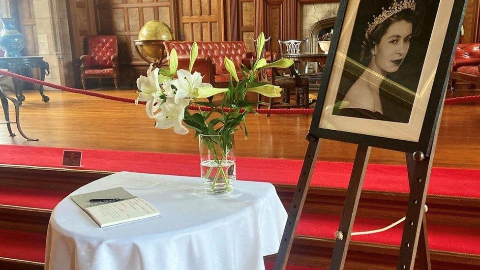 Book of condolence at Bamburgh Castle