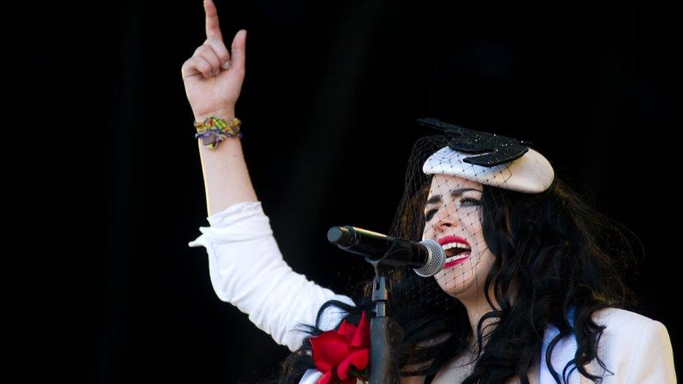 Clare Maguire performs at Glastonbury in 2011