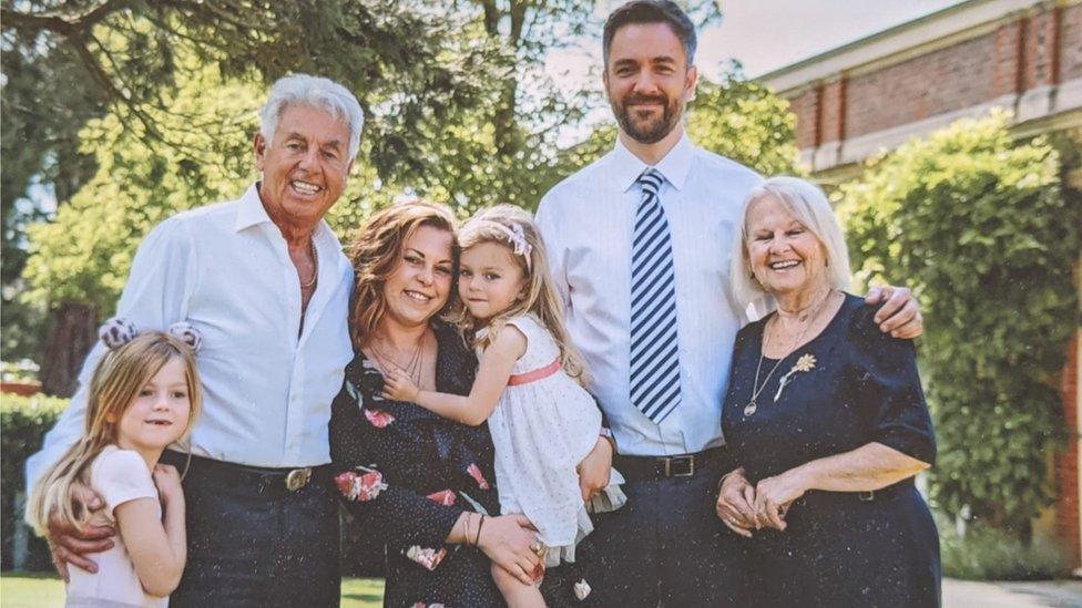 Olwen Rees and family