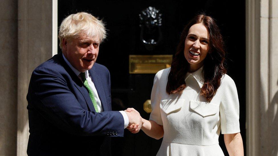 Boris Johnson and Jacinda Ardern