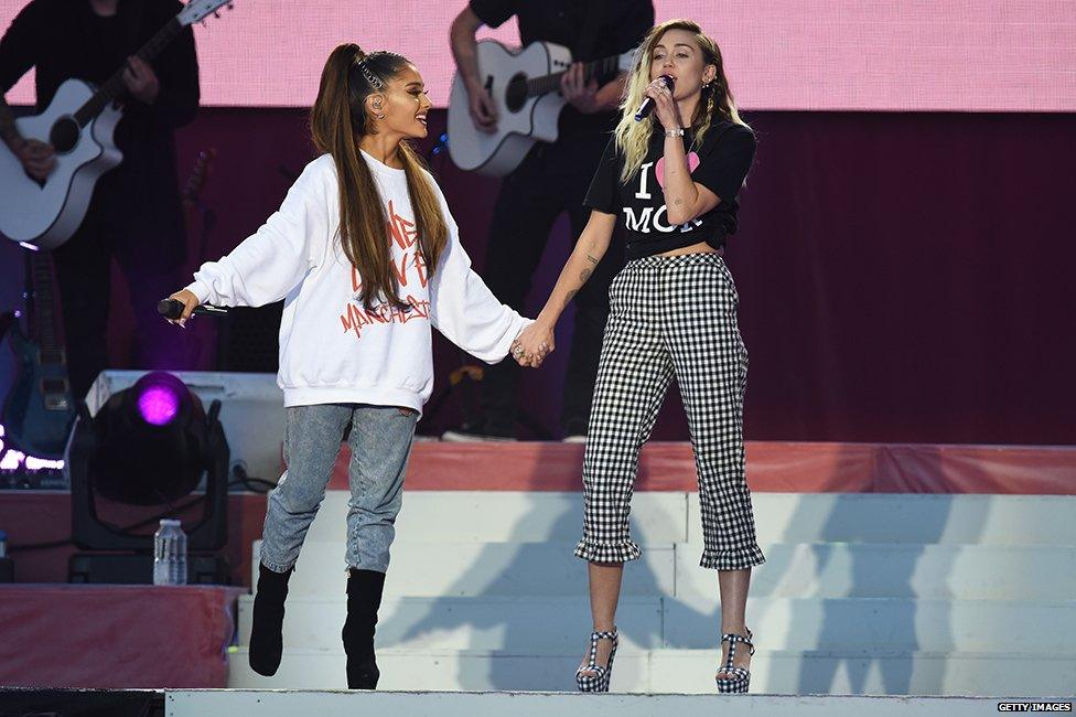 Ariana Grande and Miley Cyrus