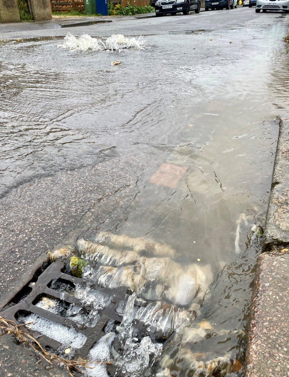 Flooded drains