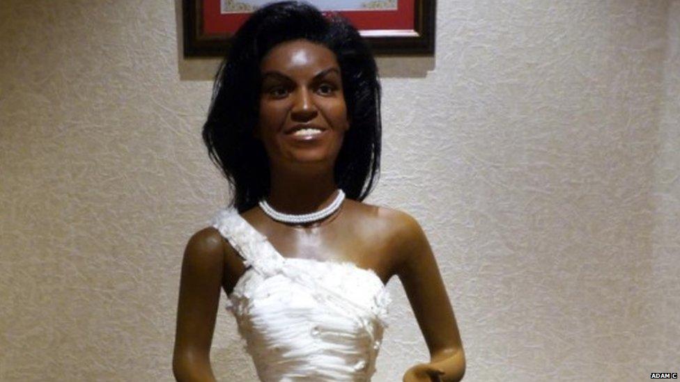 Michelle Obama waxwork model