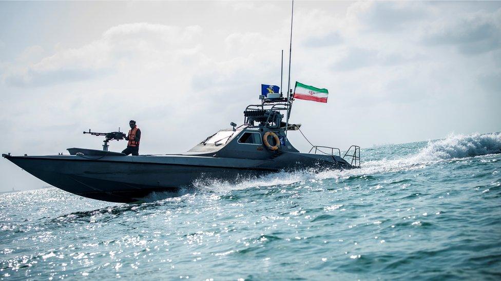 IRGC boat in the waters off Bandar Abbas (file pic - August 2019)