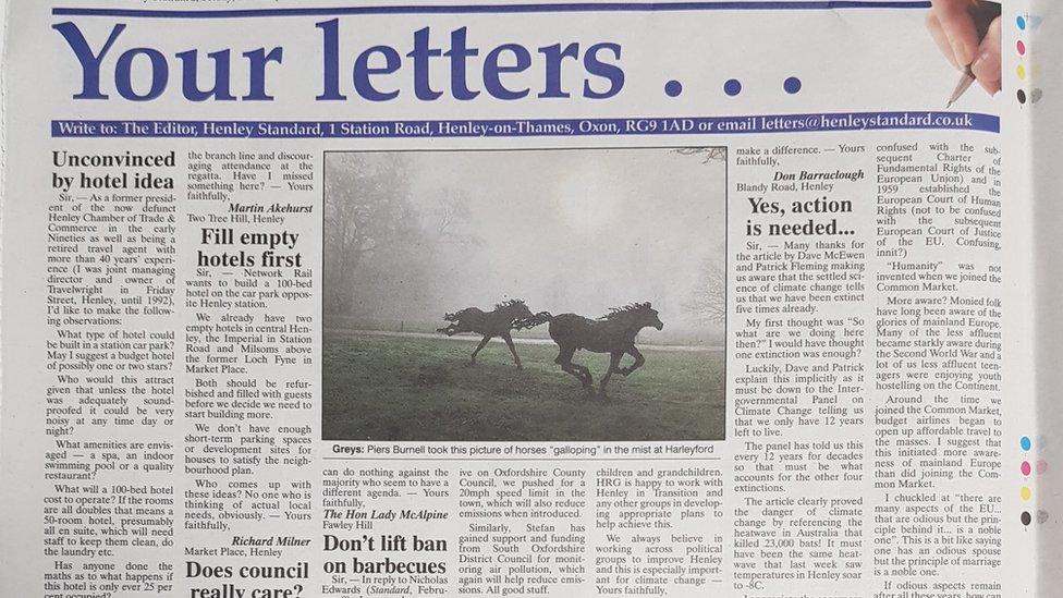 Henley Standard letters page