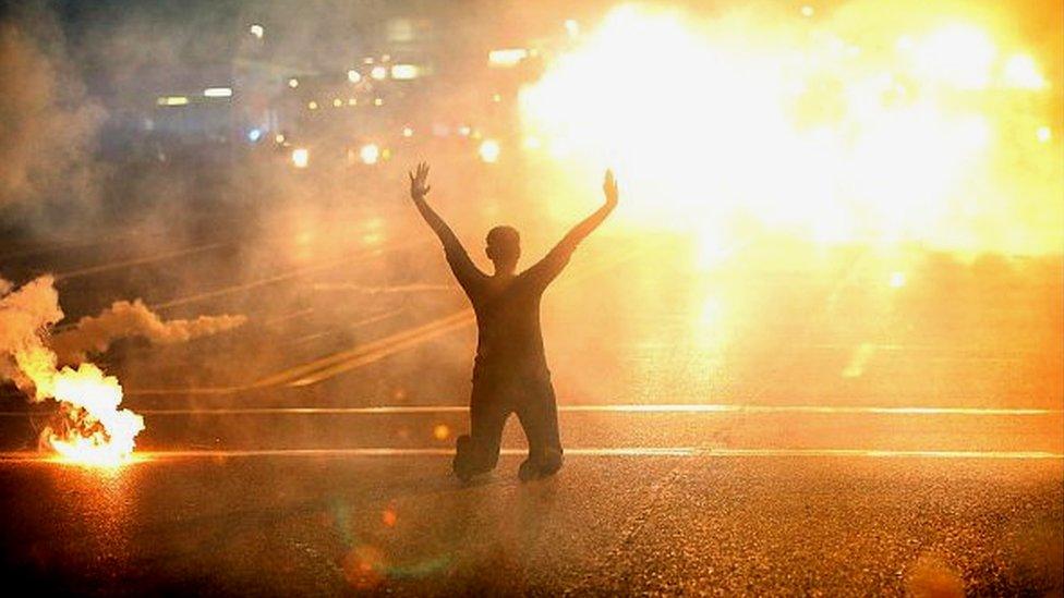 Man defying police