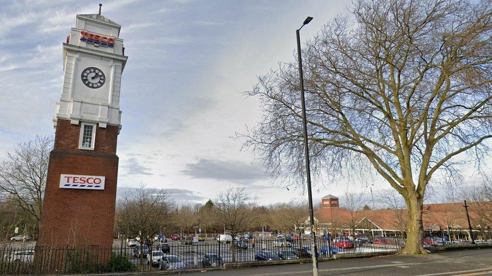 Tesco in Parrs Wood Lane, Didsbury where the Blackbird Yard development is planned