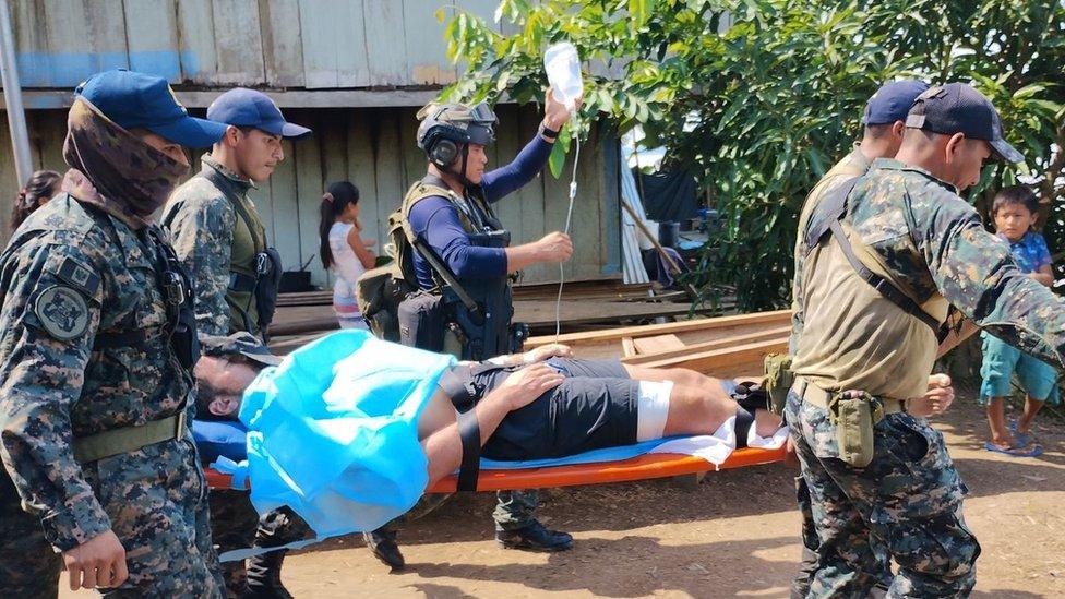 Peruvian marines provided medical assistance to Mr Bathgate