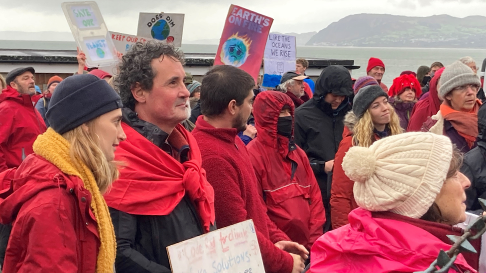 Protesters in Bangor