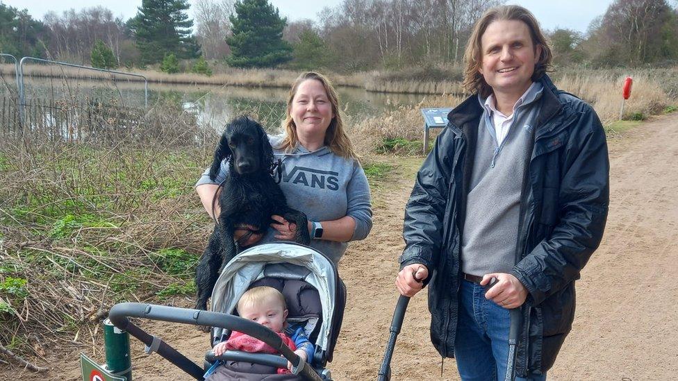 Helena Deakin and Steffan Aquarone on a 10-mile (16km) protest walk