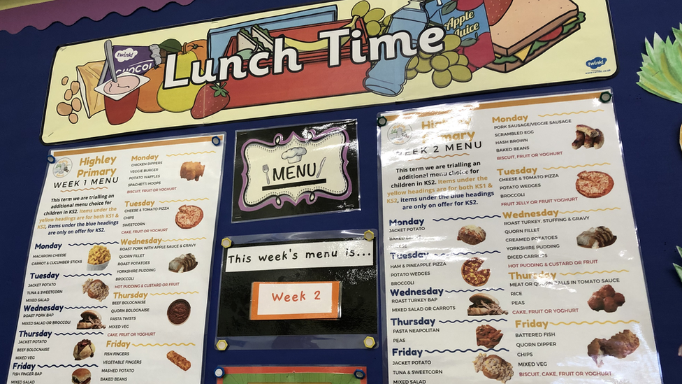 School dinners menu