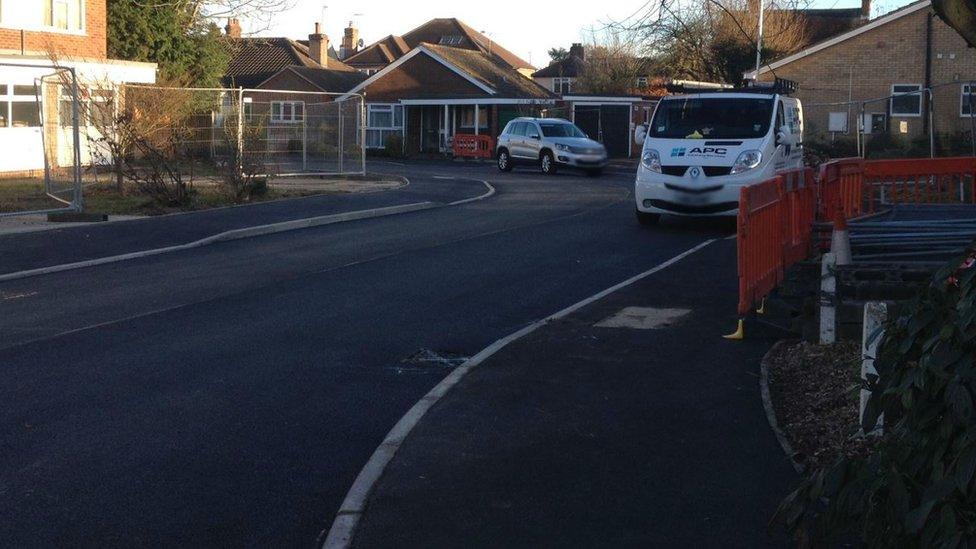 Reopened road in St Albans