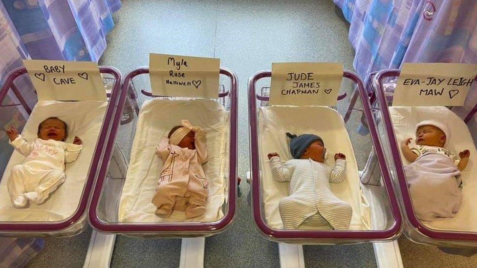 The babies on the ward