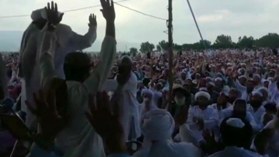 Footage released by the Taliban appears to show members pledging allegiance to Mullah Mansour